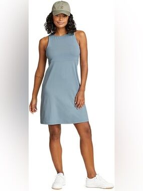 Eddie Bauer Aster Empire Waist dress NEW NWT blue